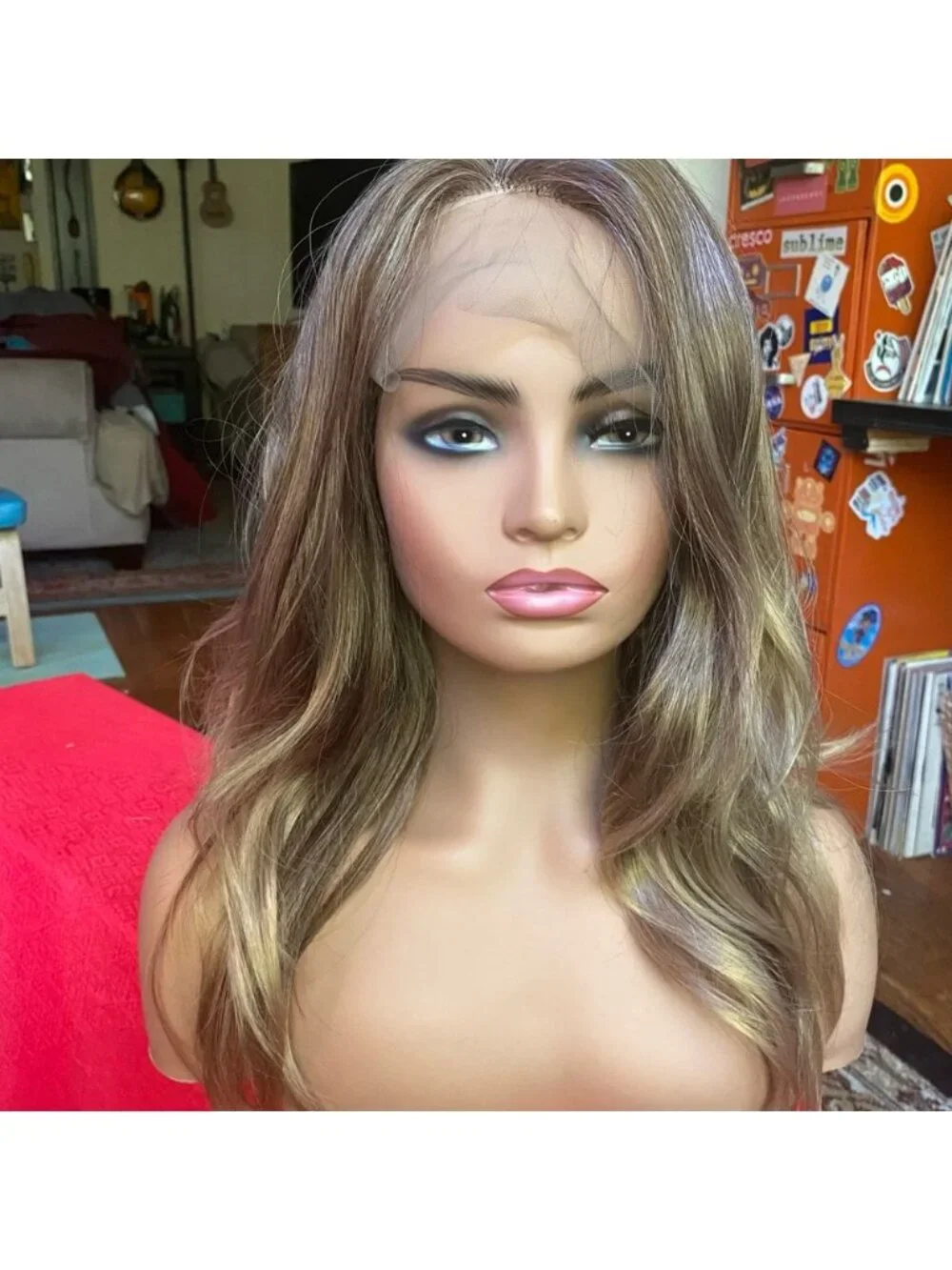 Brown blonde layered very realistic fulllace front wig